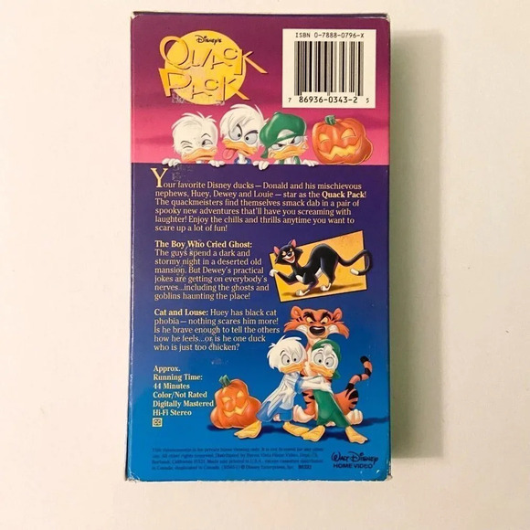 1997 Quack Pack House  of Haunts VHS Animated Disney Donald Duck Halloween Video - Picture 2 of 10